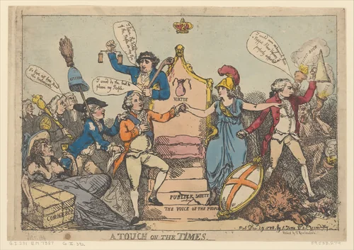A Touch on the Times by Thomas Rowlandson, print, 1788