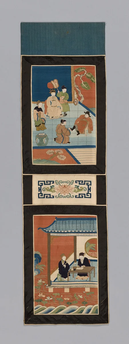 Panel (For a Screen) by China, textile, 1875-1900