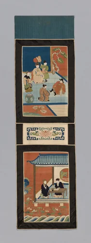 Panel (For a Screen) by China, textile, 1875-1900