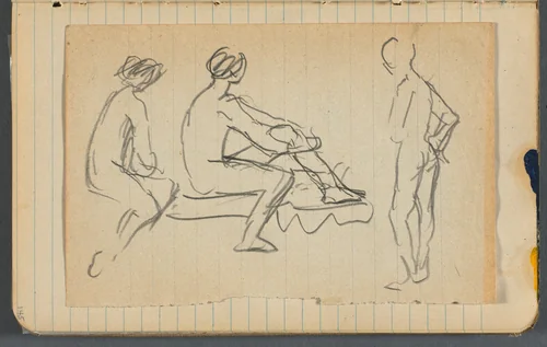 Sketchbook, loose sheet between pgs. 145 & 146 by Maurice Prendergast, book, 1905-1910