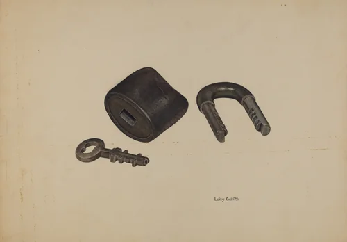 Padlock by LeRoy Griffith, index of american design, 1941