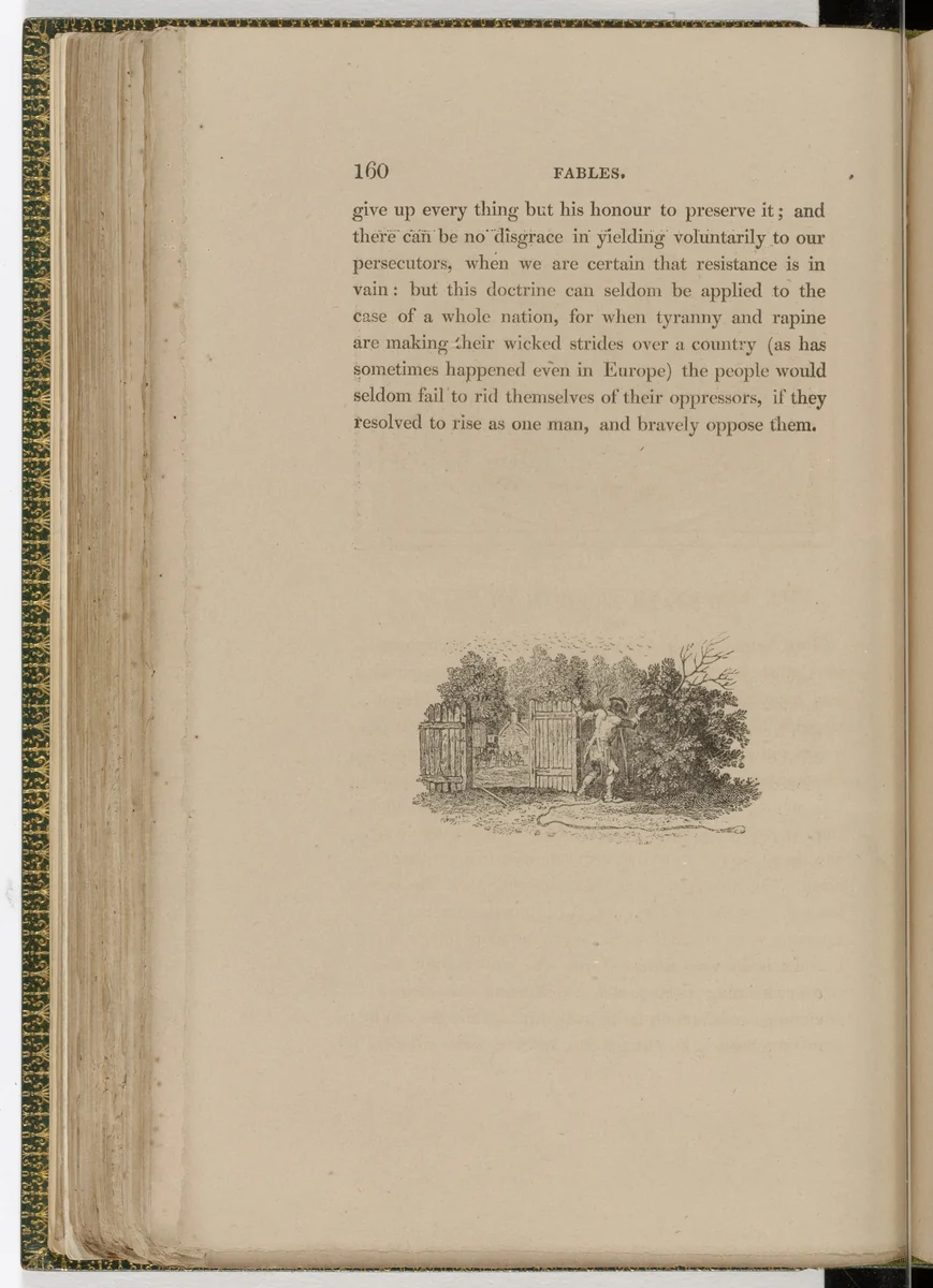 Tailpiece (page 160) from The Fables of Aesop by Thomas Bewick, illustrated book, 1818