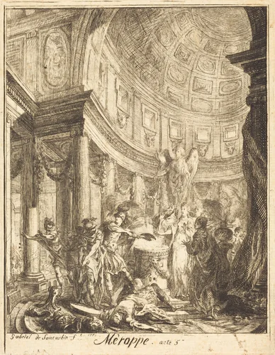 Merope by Gabriel de Saint-Aubin, print, 1750