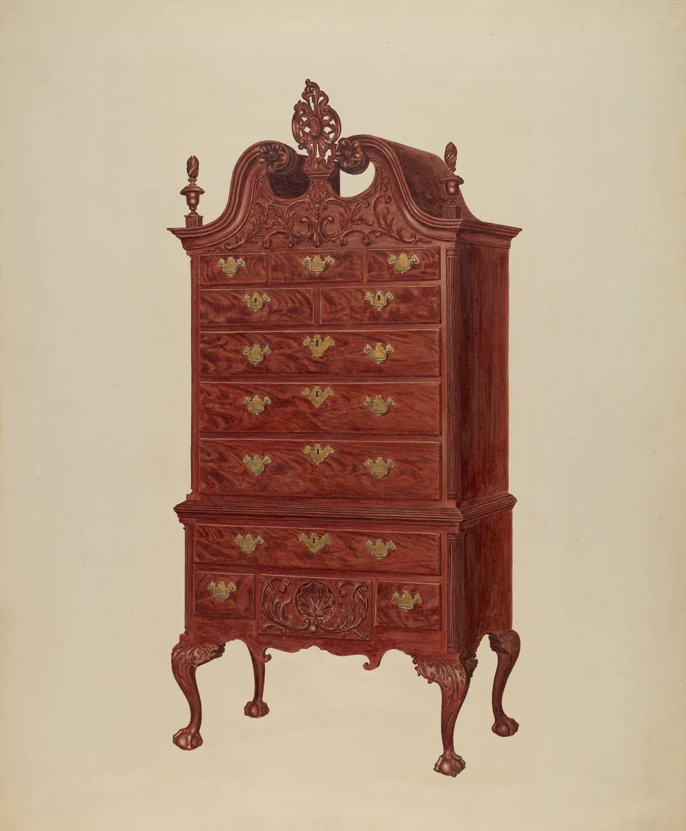 Highboy by Francis Borelli, index of american design, 1939