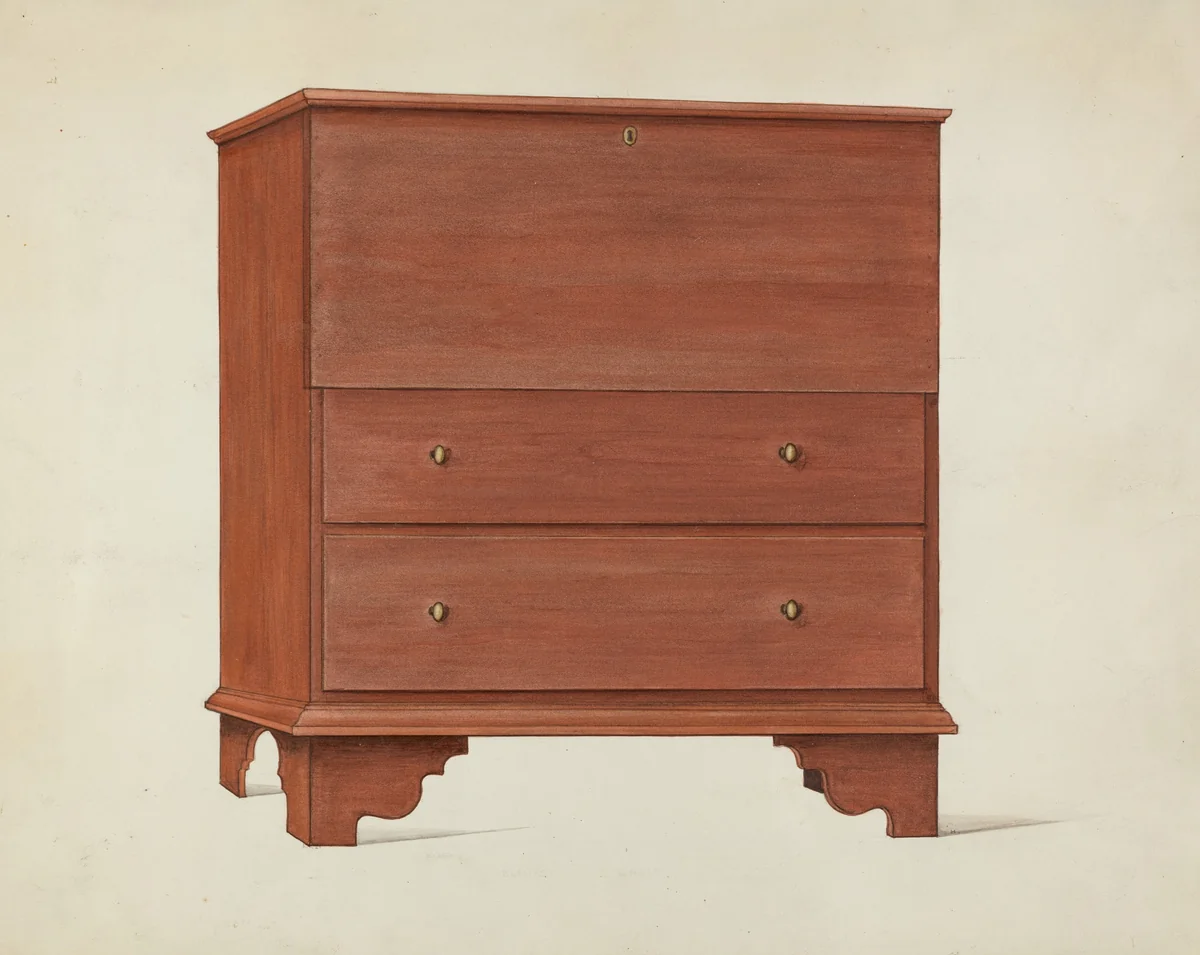 Shaker Blanket Chest by Ray Holden, index of american design, 1936