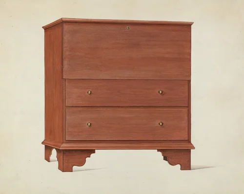 Shaker Blanket Chest by Ray Holden, index of american design, 1936