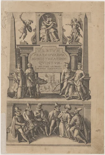 Title Page to Urbium Praecipuarum Mundi Theatrum Quintum by Unknown 19th Century, print, 1800-1899