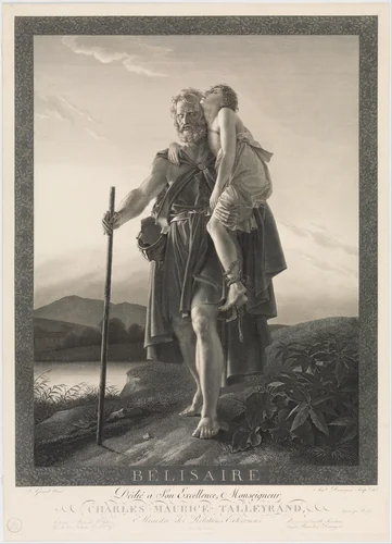 Belisarius by Auguste Gaspard Louis Boucher Desnoyers, print, 1806