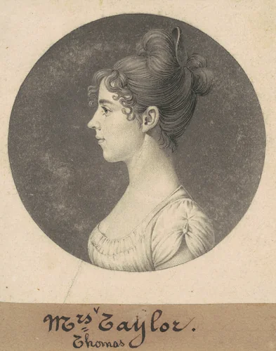 Lucy Harrison Singleton Taylor by Charles B. J. Févret de Saint-Mémin, print, 1808