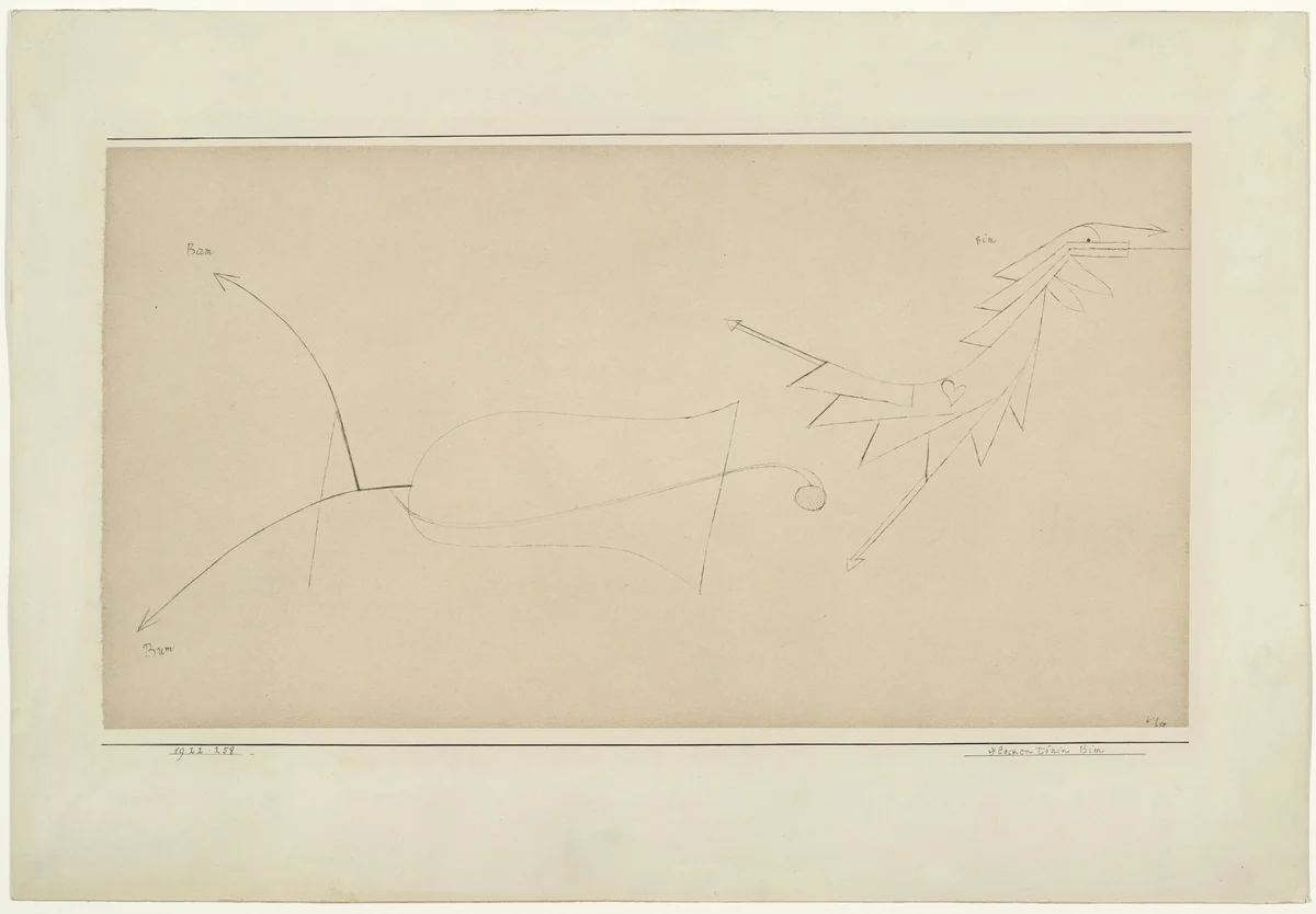 Lady Bell-Tone Bim (Glockentönin Bim) by Paul Klee, drawing, 1922