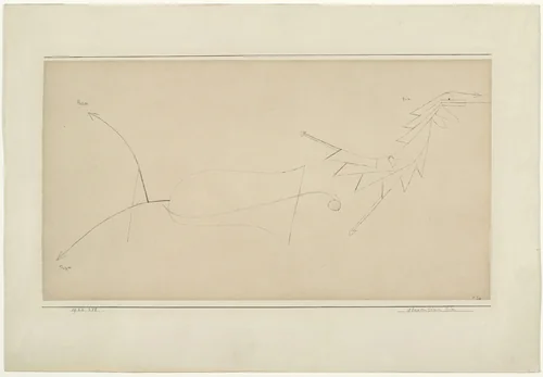 Lady Bell-Tone Bim (Glockentönin Bim) by Paul Klee, drawing, 1922