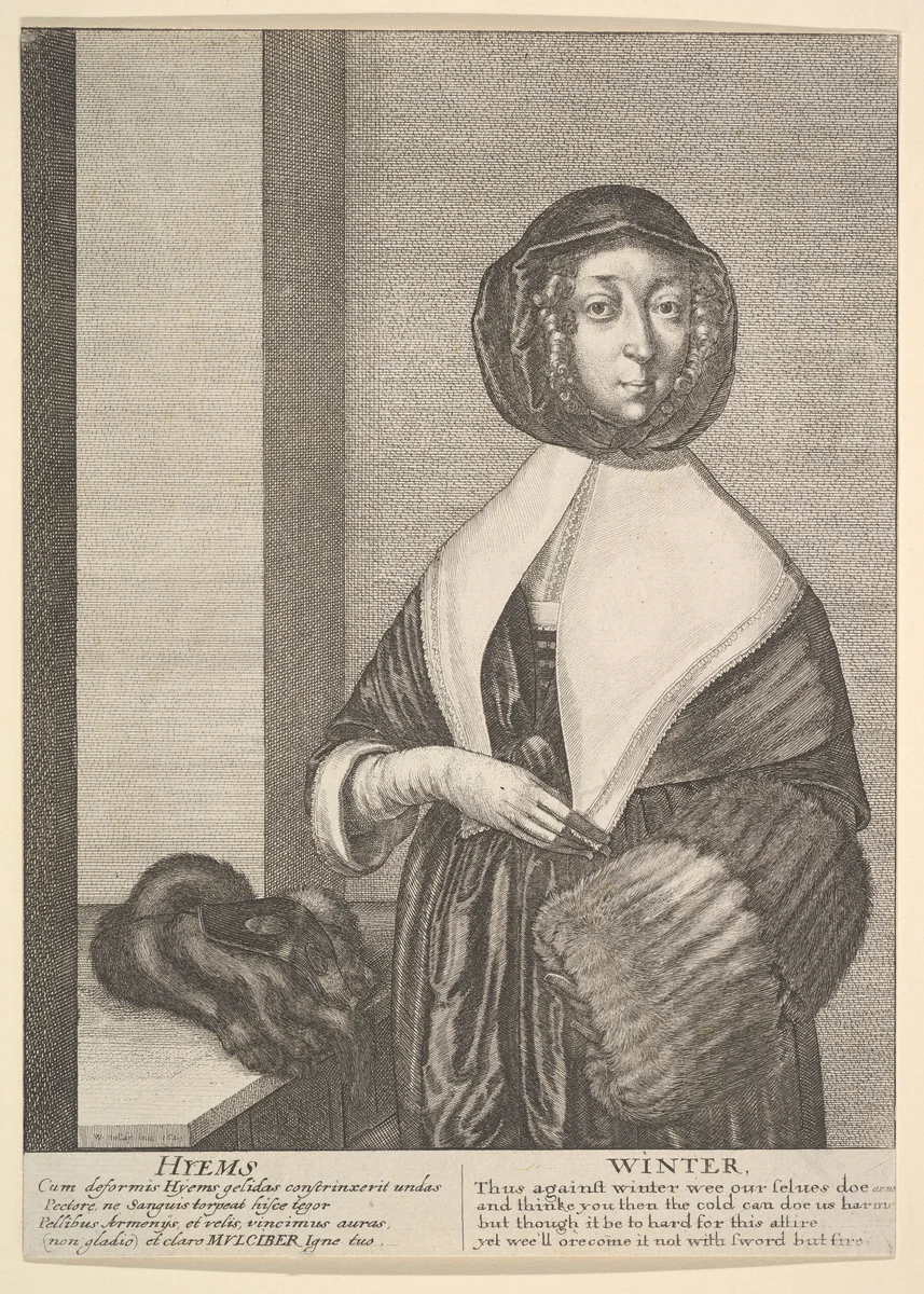 Hyems - Winter by Wenceslaus Hollar, print, 1641