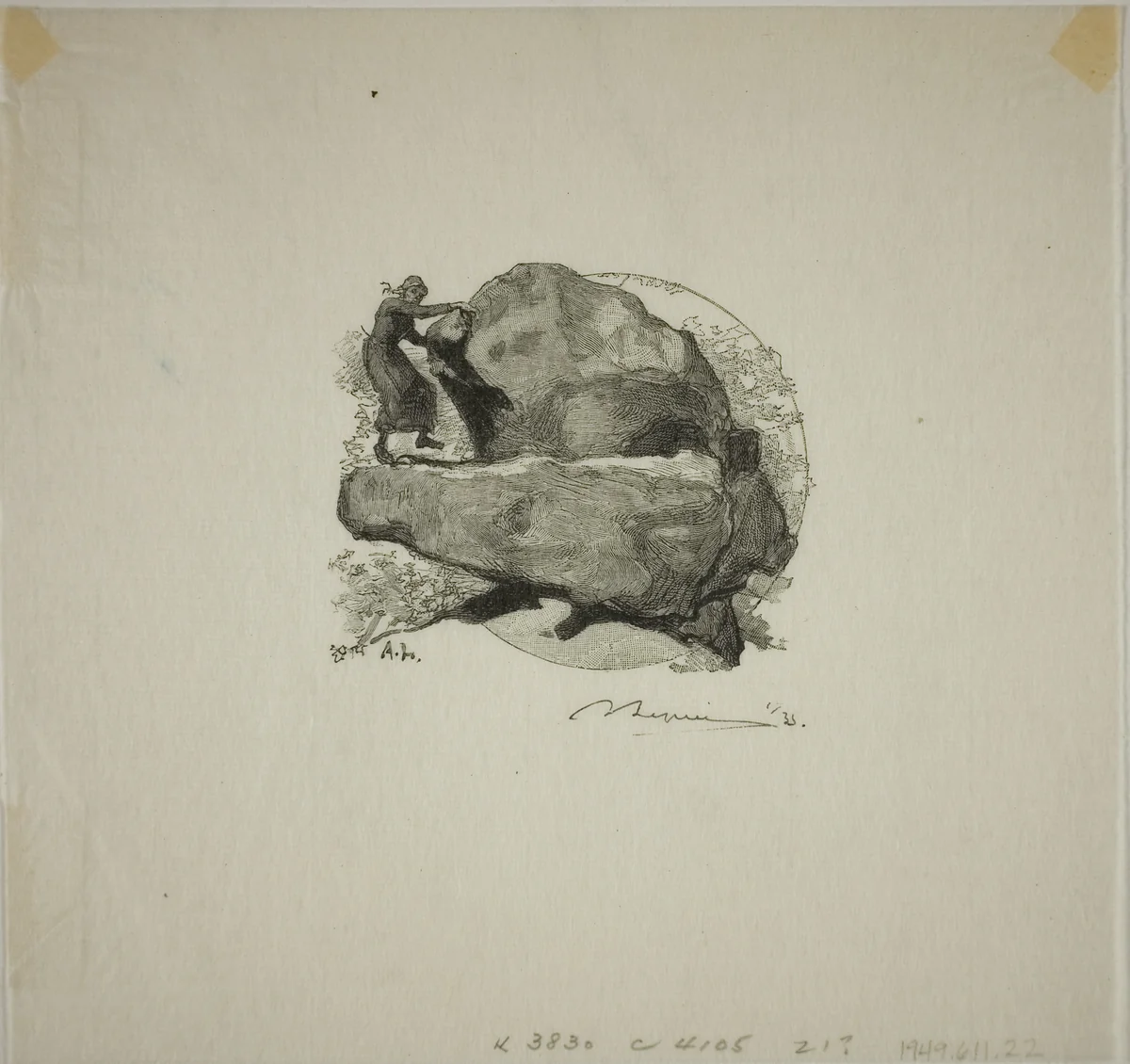 The Trembling Rock by Louis Auguste Lepère, print, 1908