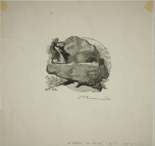 The Trembling Rock by Louis Auguste Lepère, print, 1908