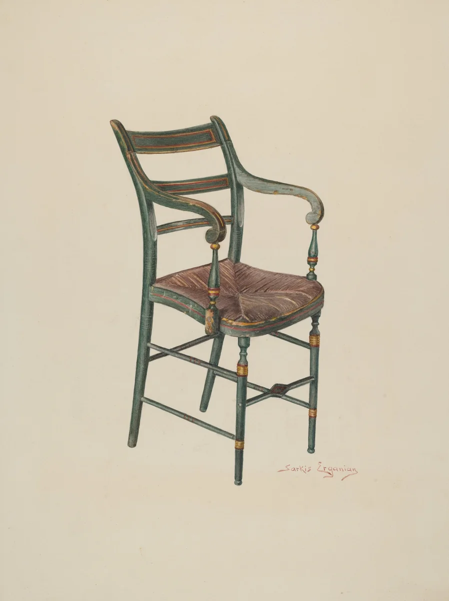 Dining Room Chair by Sarkis Erganian, index of american design, 1940