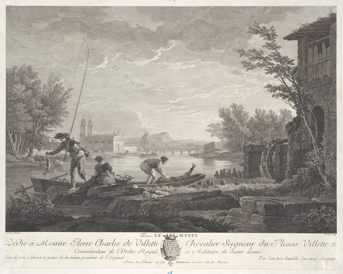 The Morning by Joseph Vernet, print, 1760-1770