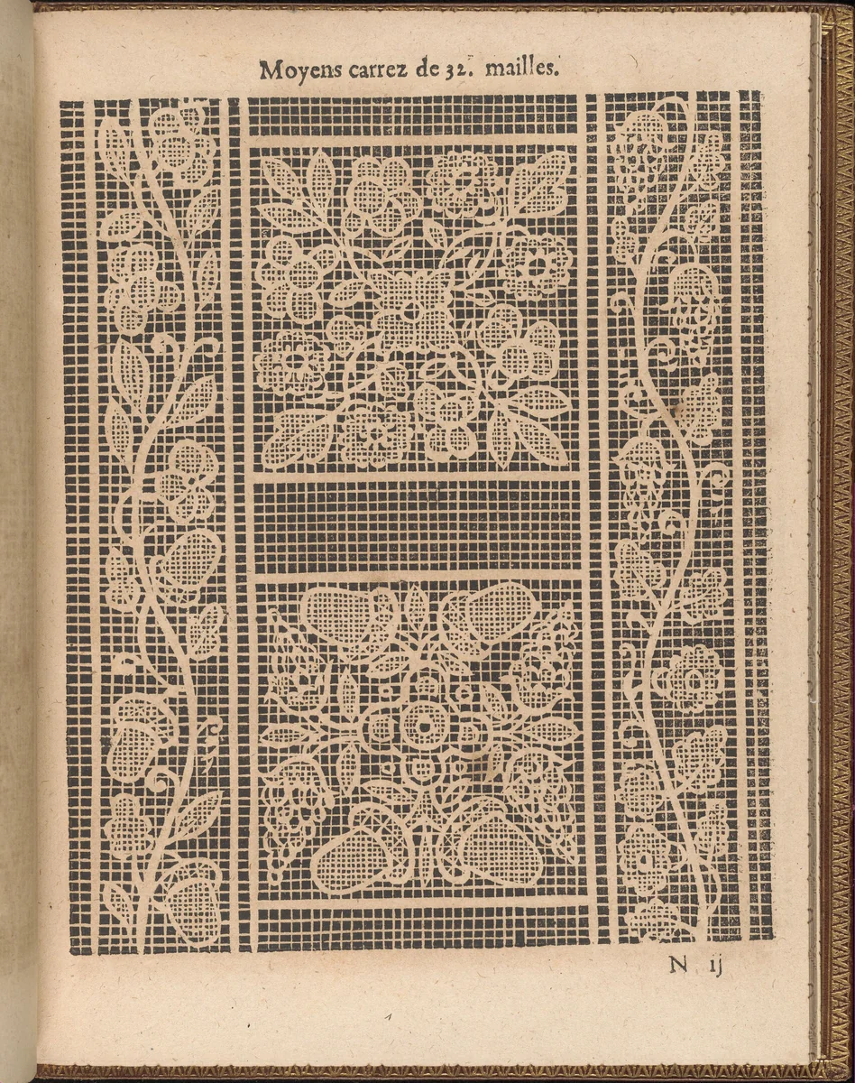 La Pratique de l'Aiguille, page 49 (recto) by Matthias Mignerak, book, 1605