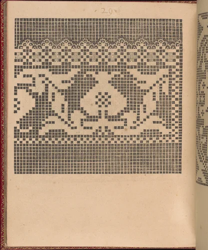 Les Singuliers et Nouveaux Portraicts... page 55 (verso) by Federico de Vinciolo, book, 1588