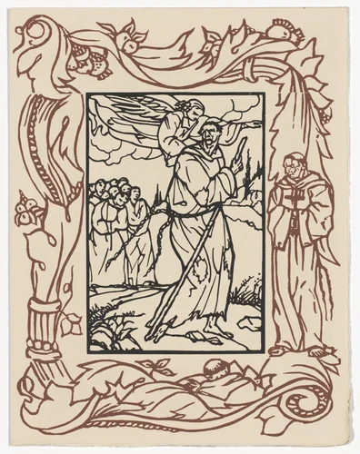 Plate (page 353) from Les Petites Fleurs de St. François (The Little Flowers of St. Francis) by Émile Bernard, illustrated book, 1928