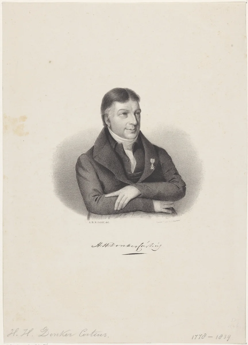 Portret van Hendrik Herman Donker Curtius by anonymous, print, 1822-1845