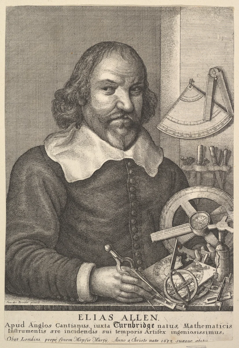 Elias Allen by Wenceslaus Hollar, print, 1666