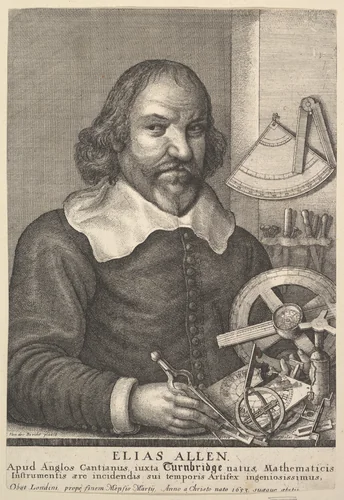 Elias Allen by Wenceslaus Hollar, print, 1666