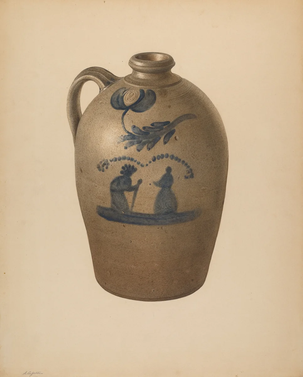 Jug by Giacinto Capelli, index of american design, 1939