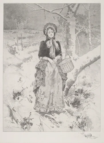 Girl in Peasant Costume by Leon Moran, print, 1888