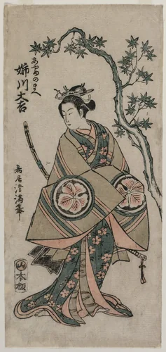 Anekawa Daisuke as Ayame-no-mae by Torii Kiyomitsu, print, 1760