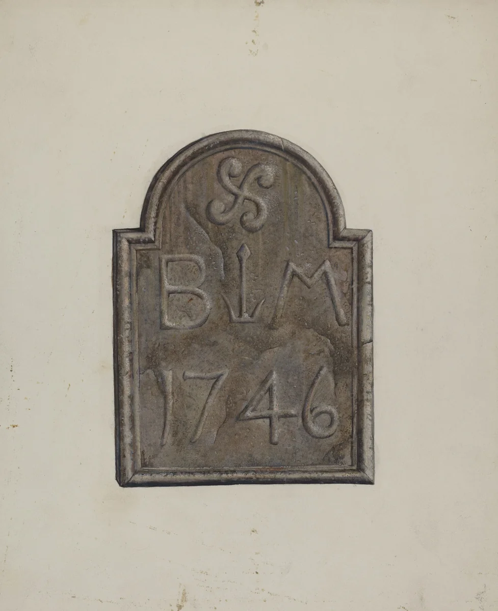 Carved Date Stone by Leslie Macklem, index of american design, 1939