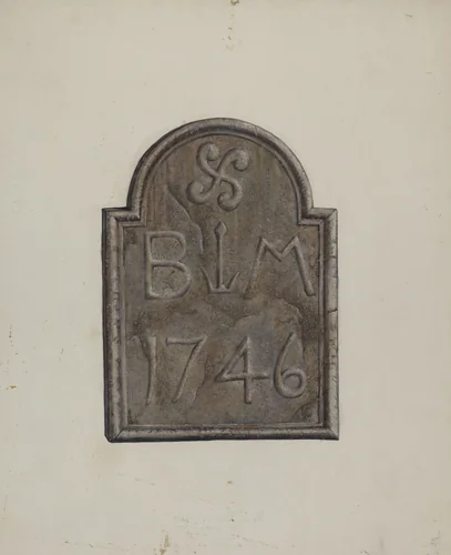 Carved Date Stone by Leslie Macklem, index of american design, 1939