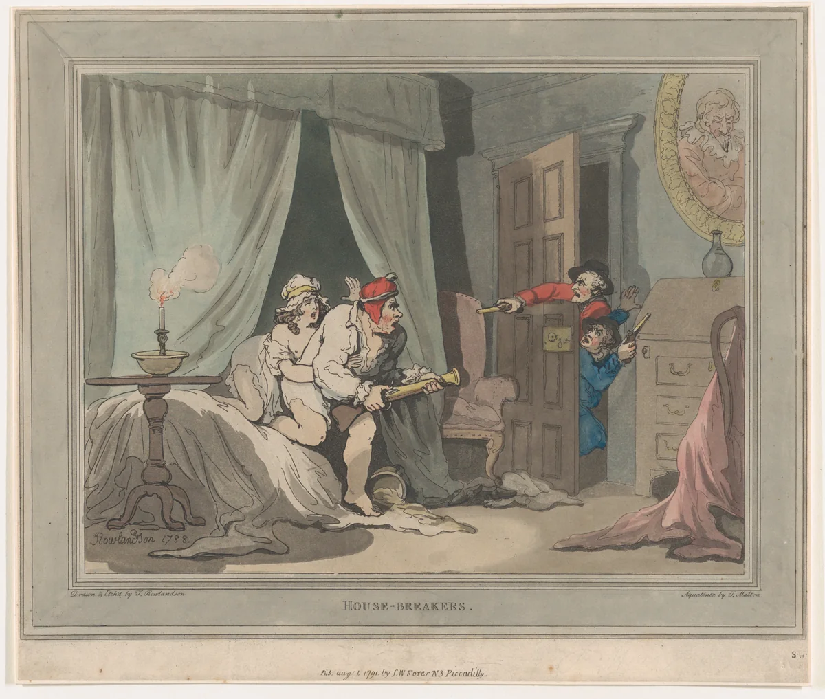 House-Breakers by Thomas Rowlandson, print, 1791