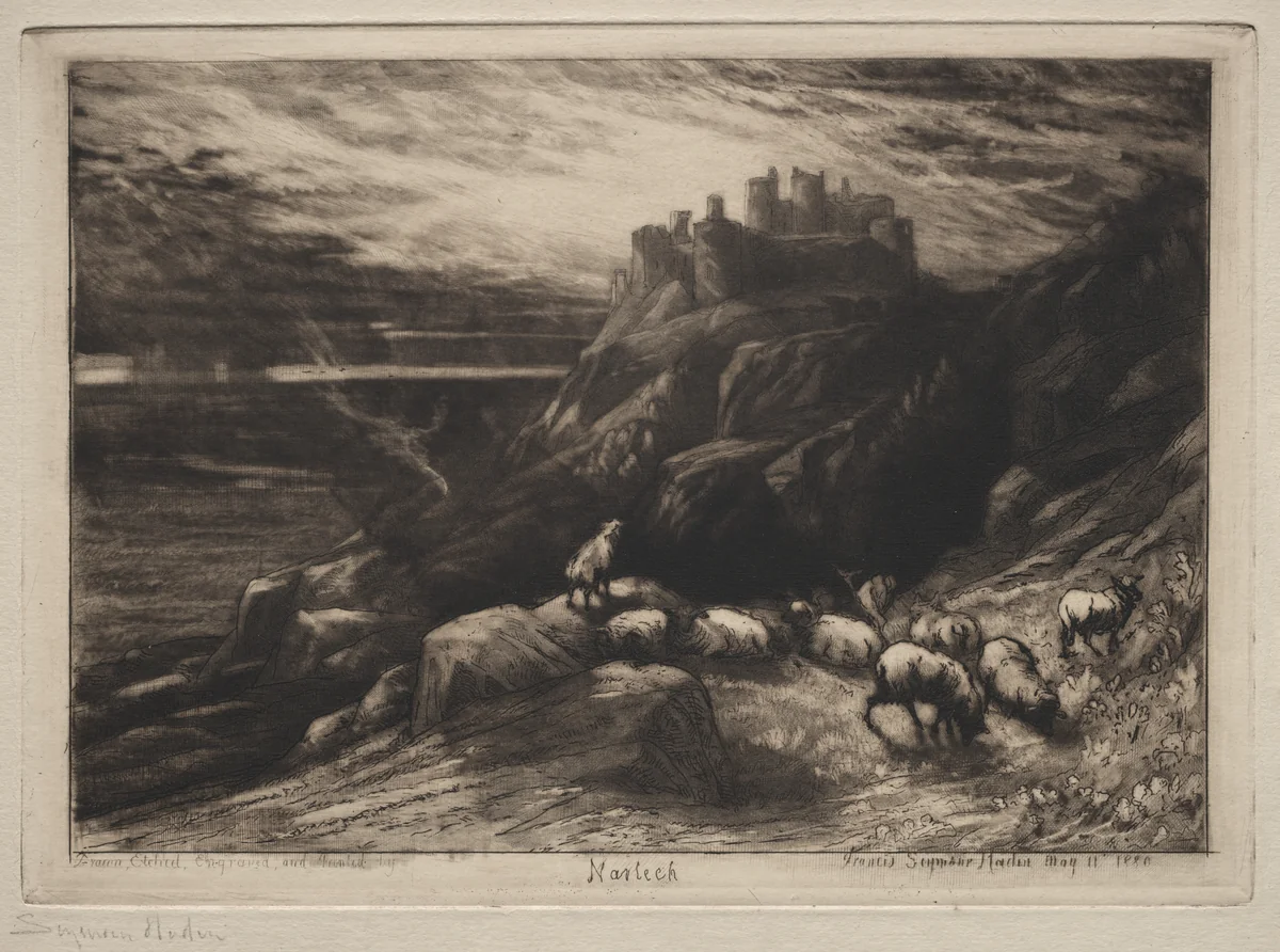 Harlech by Francis Seymour-Haden, print, 1880