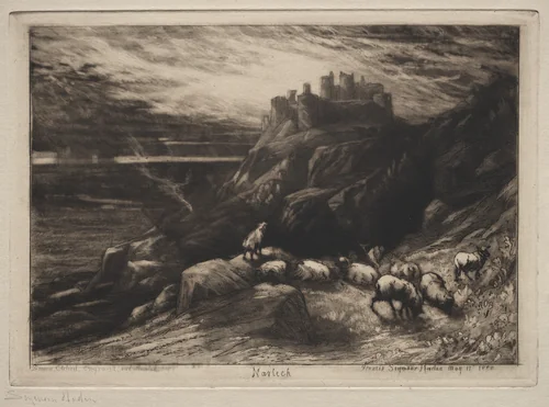 Harlech by Francis Seymour-Haden, print, 1880