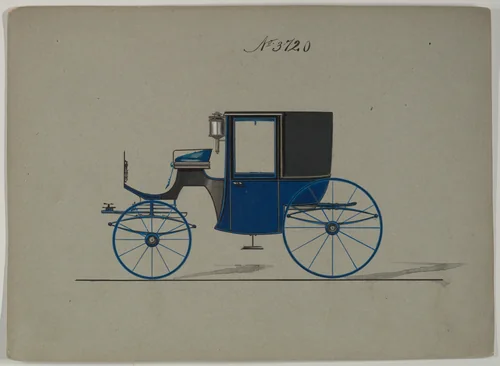Brougham #3720 by Brewster & Co., drawing, 1881