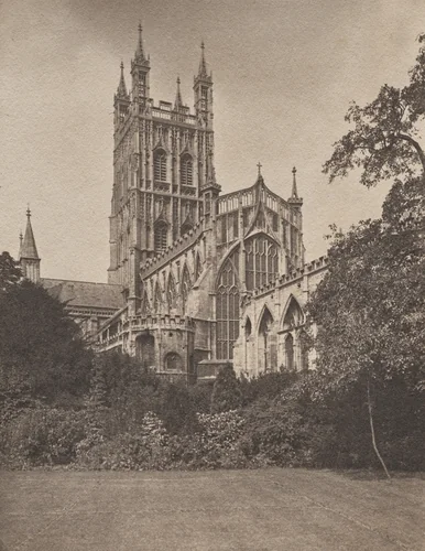 Gloucester Cathedral from the Southeast by Frederick H. Evans, photograph, 1880-1899