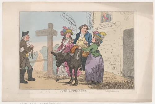 The Departure by Thomas Rowlandson, print, 1784