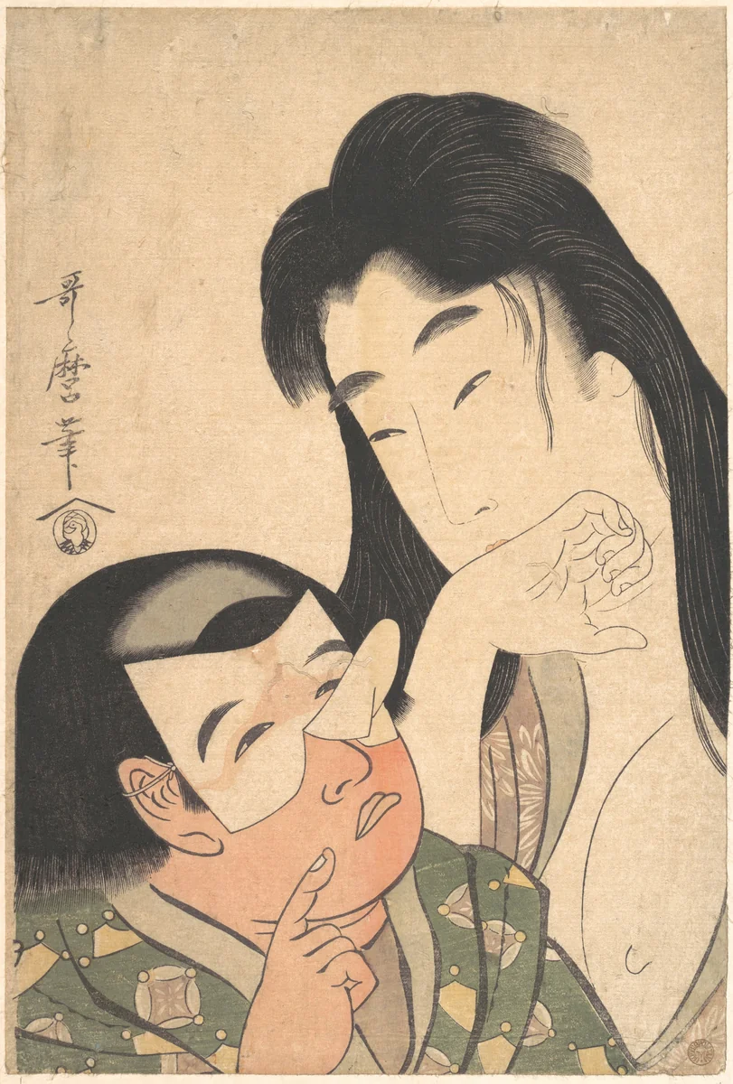 Yamauba and Kintarō by Kitagawa Utamaro (喜多川歌麿), print, 1785-1805