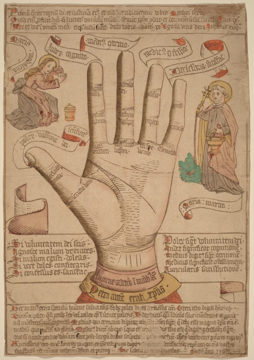 The Hand as the Mirror of Salvation by Netherlandish 15th Century, print, 1466