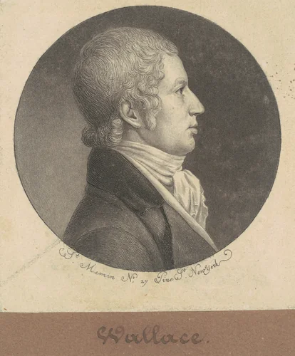 Wallace by Charles B. J. Févret de Saint-Mémin, print, 1796-1797