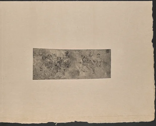 Woman, Children, and Two Boys with a Pipe (Femme, enfants et deux garçons à la pipe) (plate, folio 40) from Hommage à Roger Lacourière by Jules Pascin, illustrated book, 1918