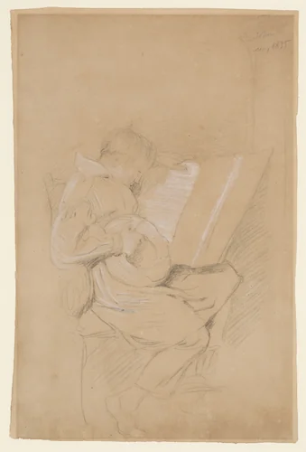 Study of the artist's son, John by John Linnell, drawing, 1835
