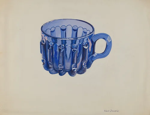 Cobalt Blue Cup by Robert Stewart, index of american design, 1936