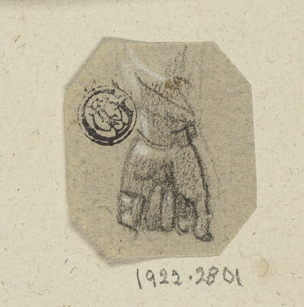 Clenched Left Hand by Unknown Artist, drawing, 1800-1899
