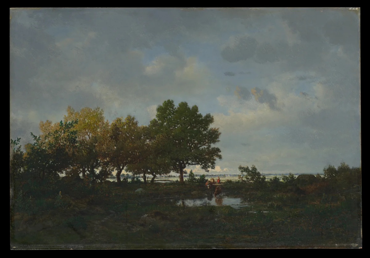 The Pond (La Mare) by Théodore Rousseau, painting, 1800-1860