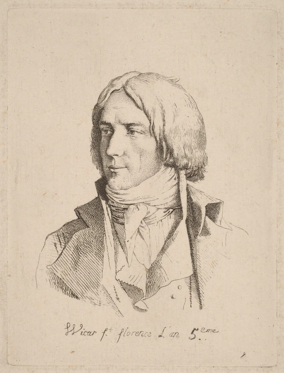 Self-Portrait by Jean Baptiste Joseph Wicar, print, 1797
