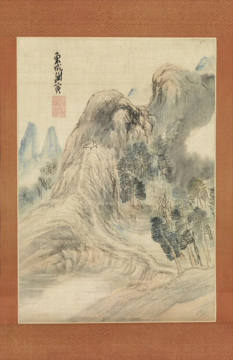 Autumn Landscape by Yosa Buson (与謝蕪村), painting, 1770-1783