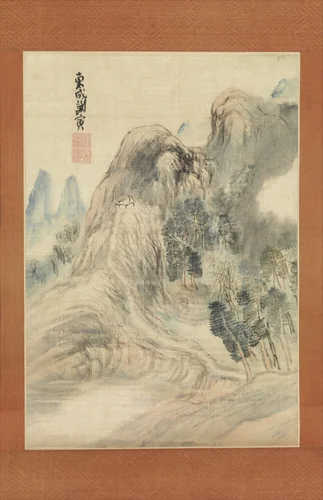 Autumn Landscape by Yosa Buson (与謝蕪村), painting, 1770-1783
