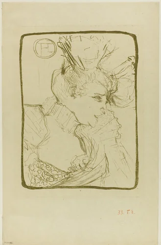 Bust of Mademoiselle Marcelle Lender by Henri de Toulouse-Lautrec, print, 1895