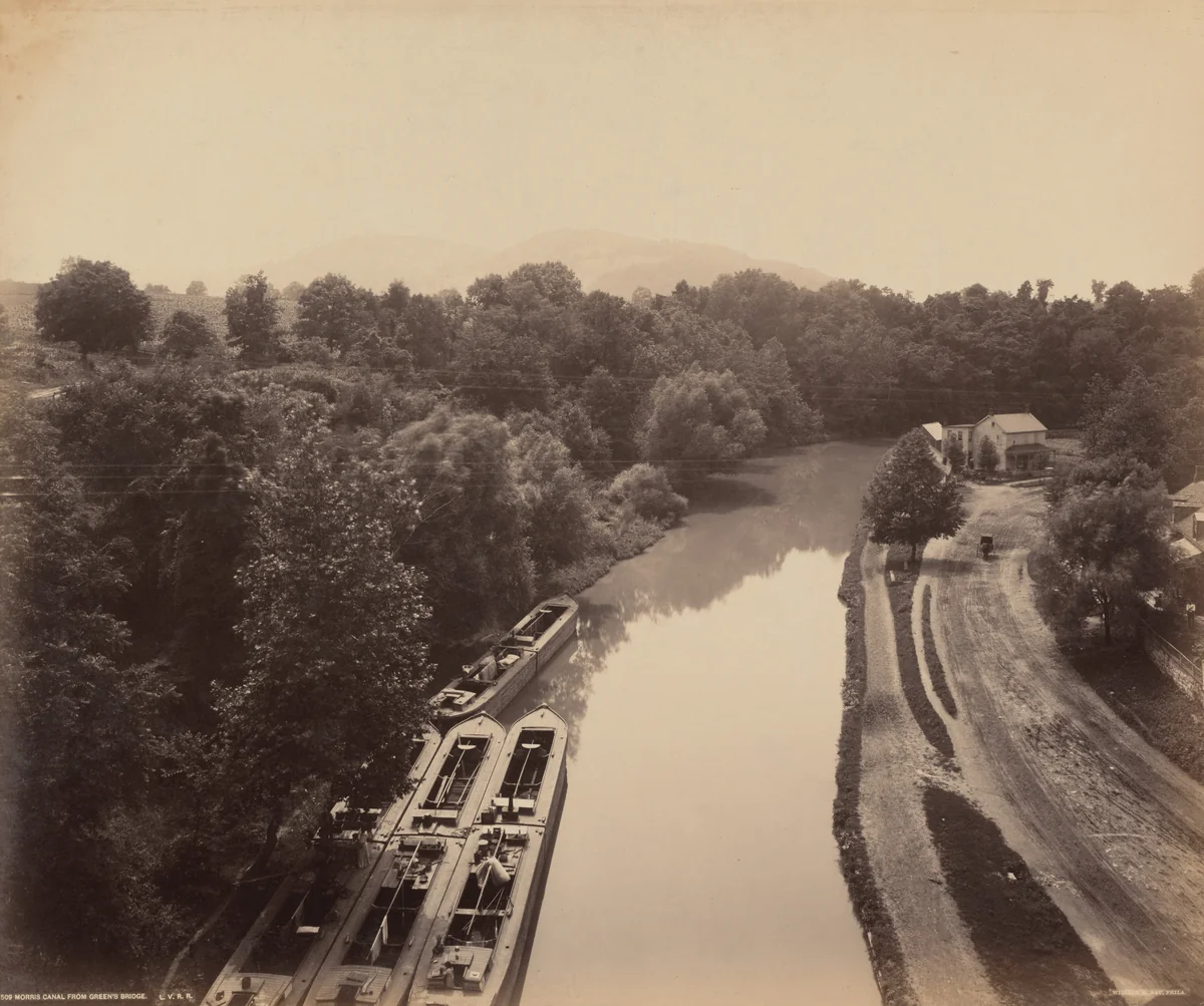 Morris Canal From Green's Bridge by William H. Rau, photograph, 1890-1900